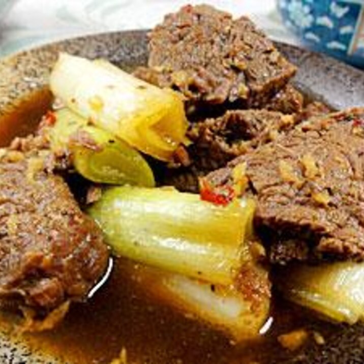 圧力鍋で簡単 牛すね肉と長ネギの和風煮込み レシピ 作り方 By Leopoo 楽天レシピ 圧力鍋で簡単 牛すね肉と長ネギの和風煮込み レシピ 作り方 By Leopoo 楽天レシピ